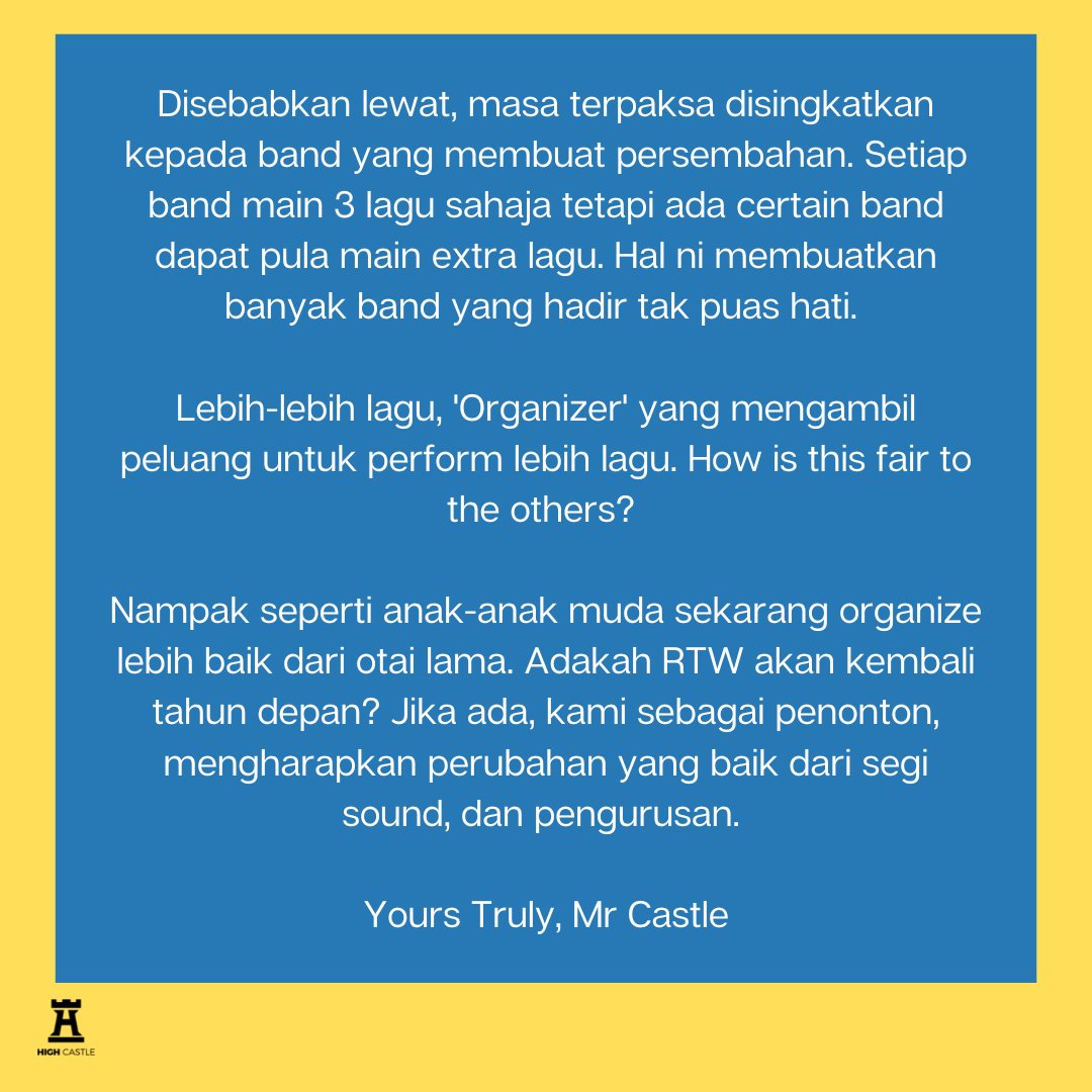 HighCastleMY's tweet photo. Siapa pergi Rock The World??
🫤🫤🫤 https://t.co/4gJ0khrN35