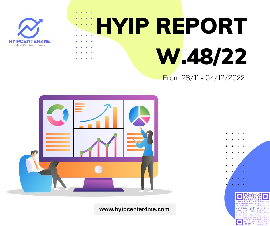 hyip_paying's tweet photo. 🏖 HC4M Club: Báo cáo tổng hợp HYIP tuần số W.48/22 từ ngày 28/11 đến 04/12/2022
➖➖➖➖
➡️ Xem báo cáo: https://t.co/FKsRDE9WfN
#HYIPReport #W48
#Hyipcenter4me #HC4MClub
🇻🇳 HC4M Club in Vietnam - All HYIPs. Best in one! 🔥🔥🔥 https://t.co/5D89gQPwTK