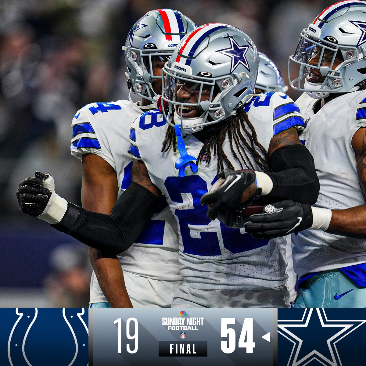 FINAL: @dallascowboys put up 54 points and force 5 turnovers on SNF! #INDvsDAL
