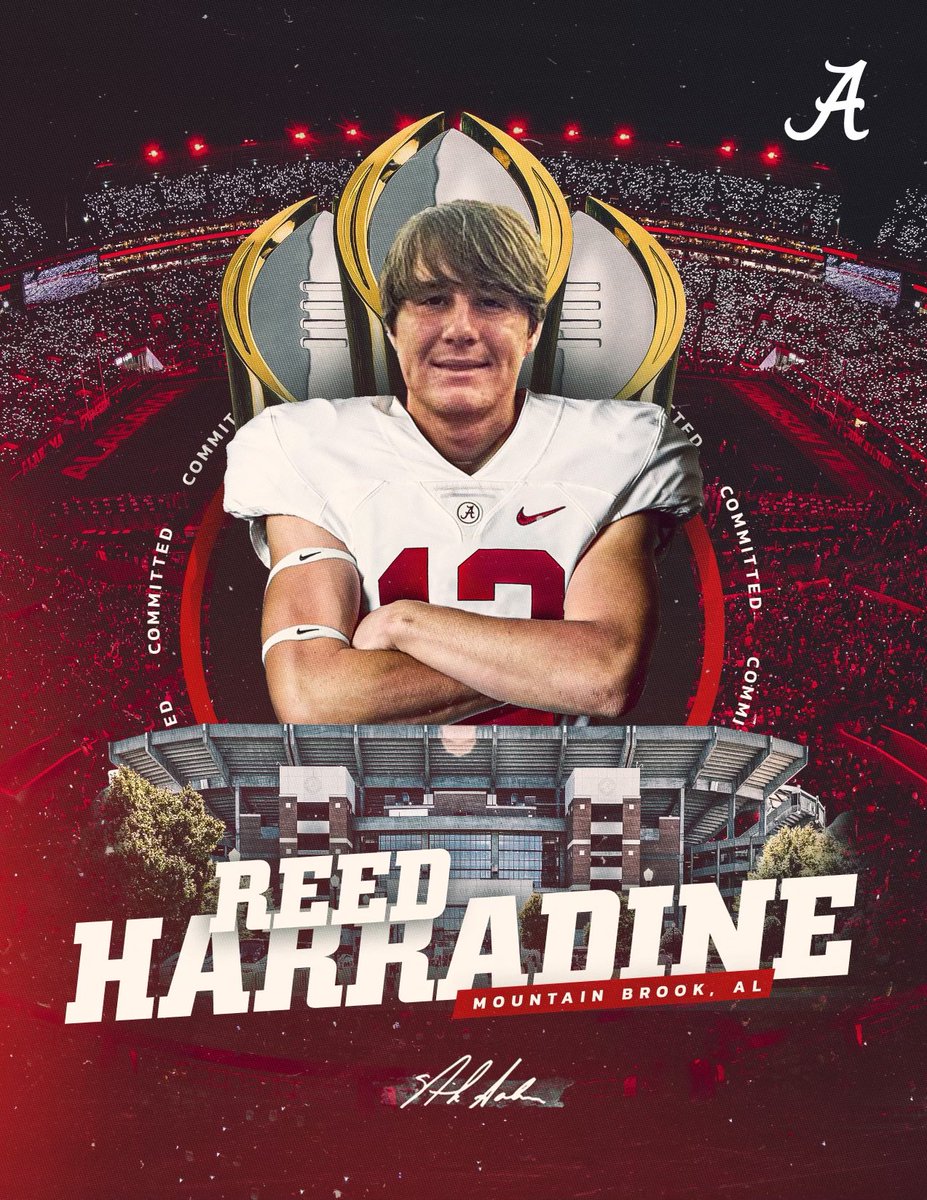 HarradineReed's tweet photo. Committed @AlabamaFTBL @CoachHutzler @OneOnOneKicking @_Mike_McCabe @BFentress @OneOnOneRecruit @MtnBrookFTBL @RecruitMtnBrook @MBAthletics @MOUNTAINBROOK @AL6AFootball https://t.co/kBnHPas0cv