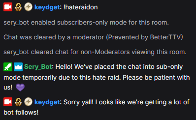 keydget's tweet photo. Sery_bot is so pog. It helped prevent anything bad happening before I even knew what was going on. 💙 https://t.co/TUaMJK9NWJ