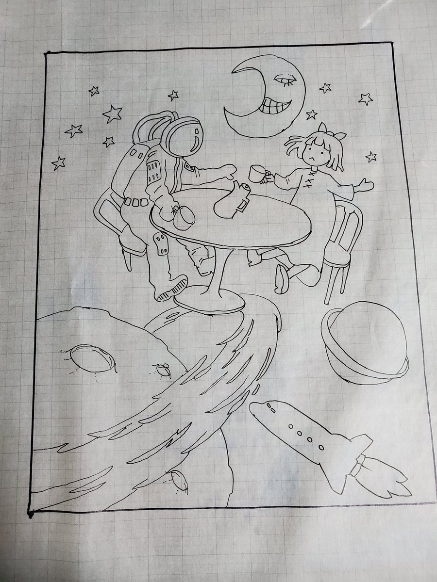 下絵でーきたー❗ 