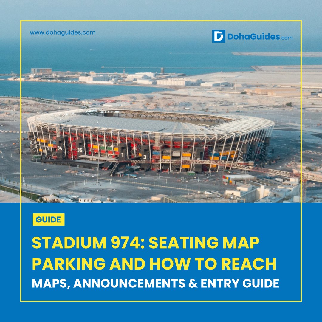 dohaguides's tweet photo. If you are heading out to Stadium 974, here is everything you need to know: including the entry requirements, official announcements, seating map, and how to get there using the Doha Metro, Stadium Express Bus, Car, or Taxi.

https://t.co/HJrGvLge1W

#DohaGuides https://t.co/rcgWZXAAog