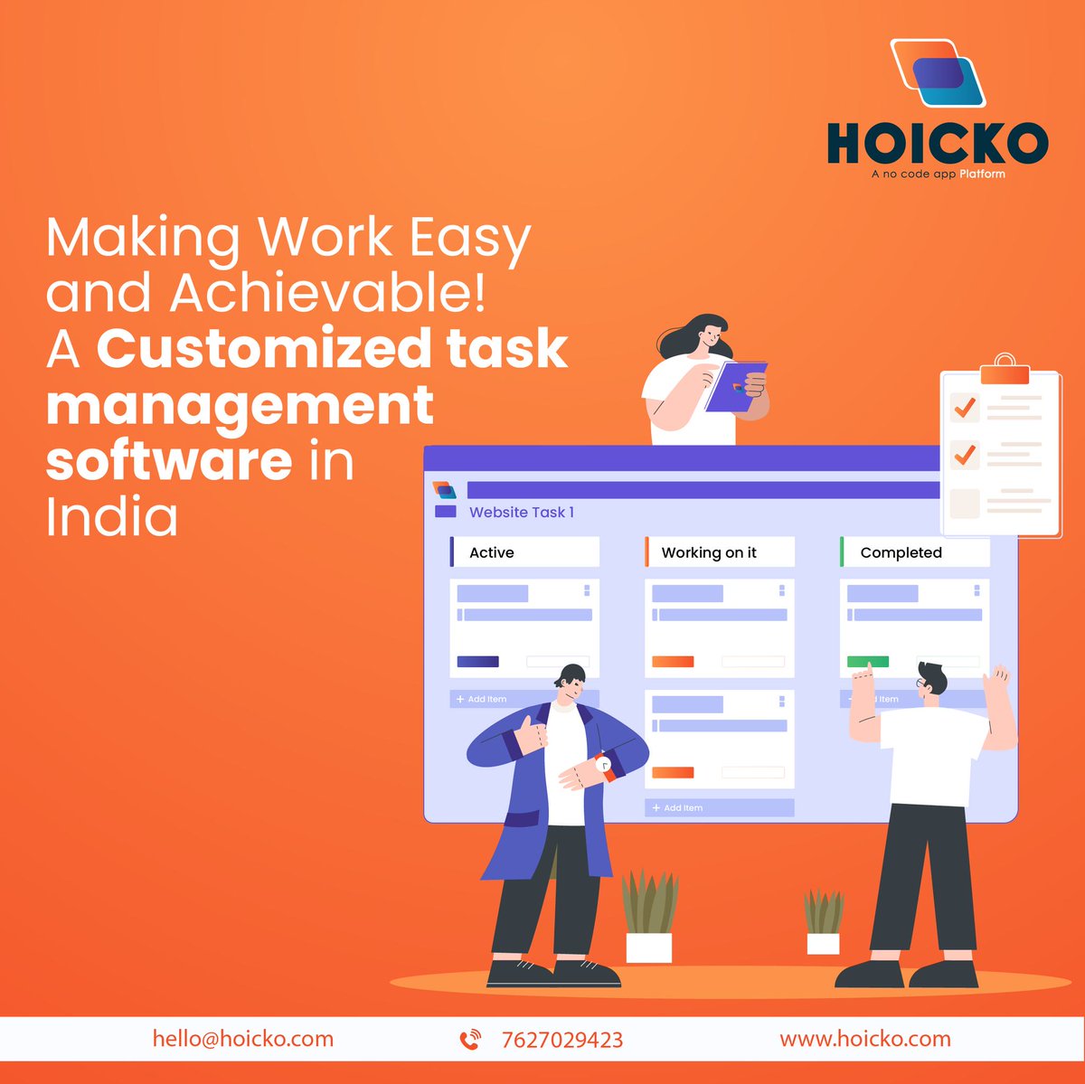 Making Work Easy and Achievable, your end to end #projectmanagement and #taskmanagementapp. 
Sign up #Hoicko!  customized #taskmanagementsoftware. #hoickotech #hoickonocodeapp #hoickotechnologies #performancemanagement #productivity  #teammanagement #teamwork