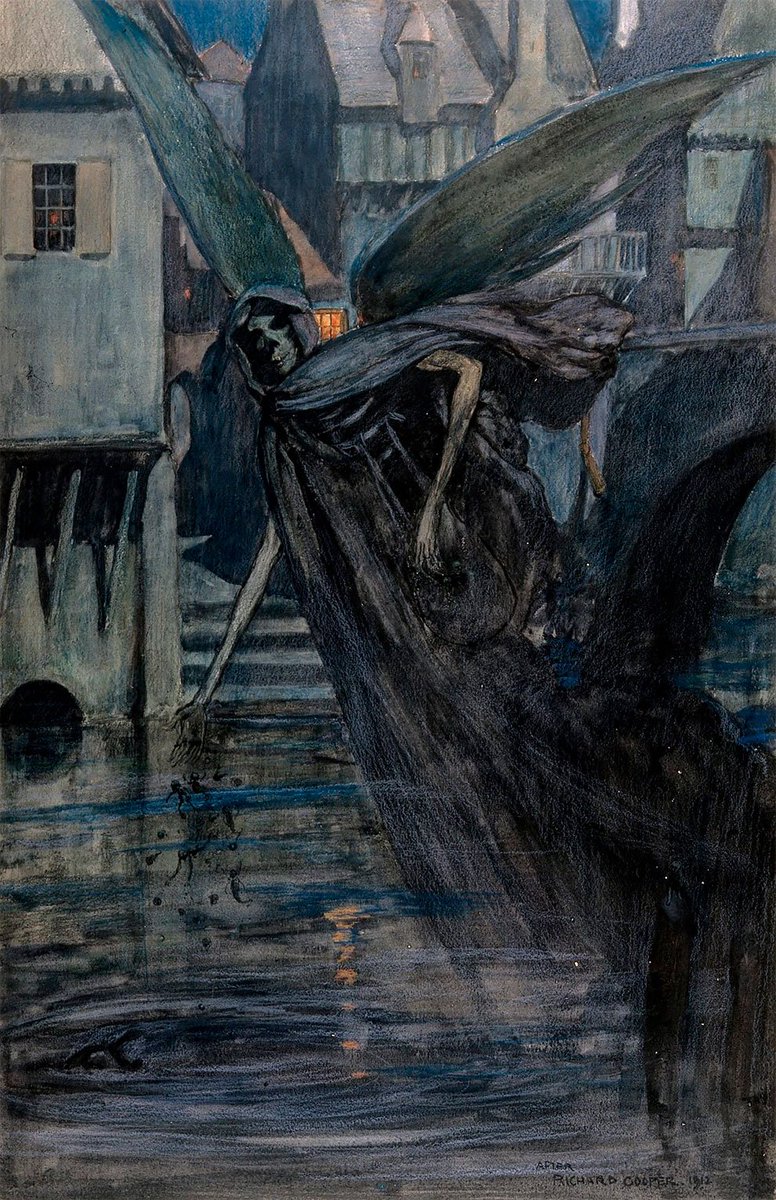 Sharp_Sticks's tweet photo. "Bubonic Plague", "Cholera", "Tuberculosis" and "Typhoid" by Cooper, Richard Tennant, 1885-1957 https://t.co/LoAJBIOBQx