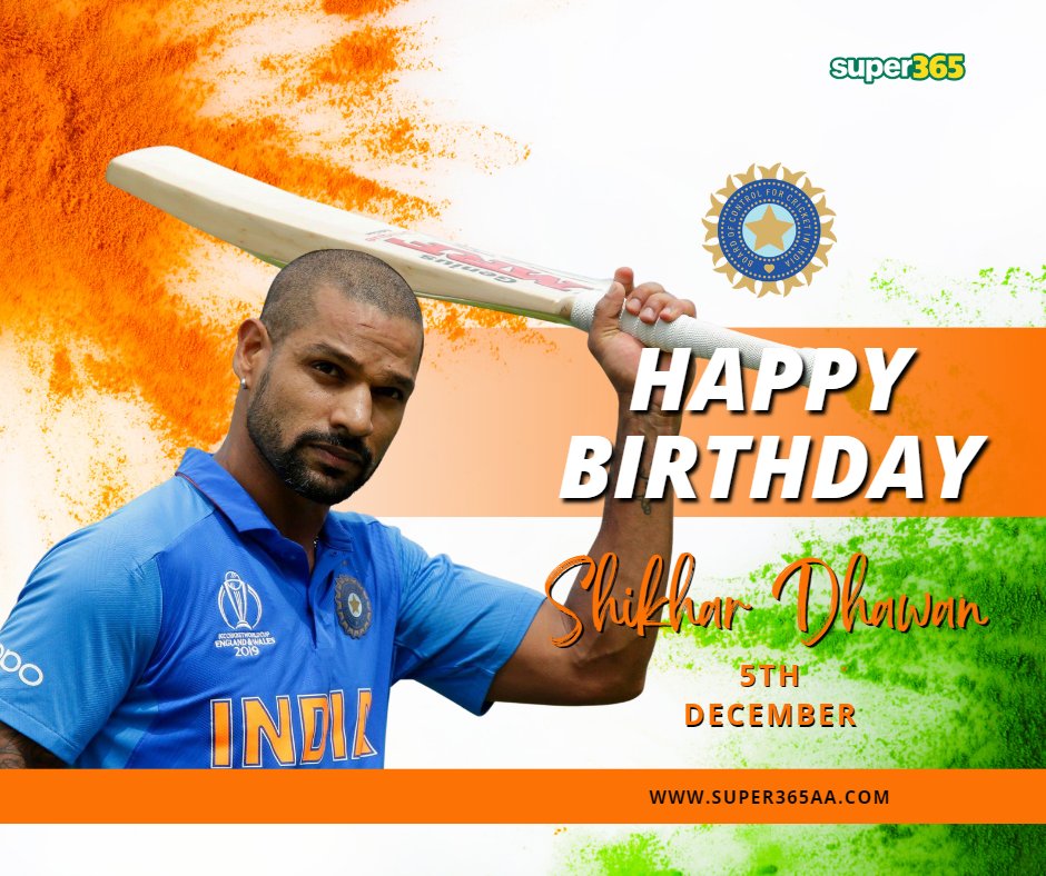 Happy Birthday Shikhar Dhawan.     