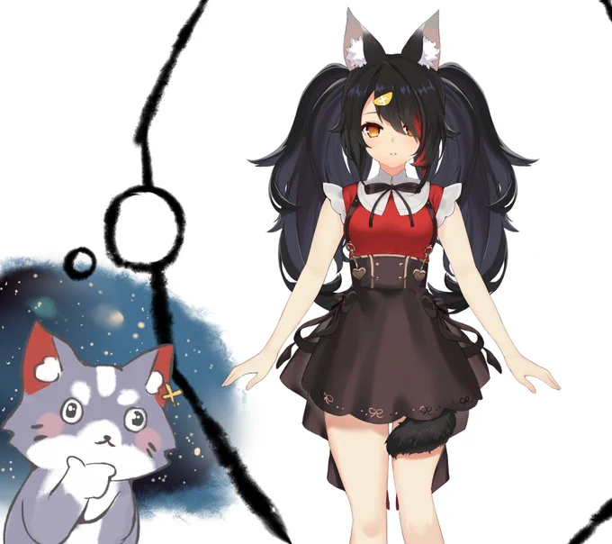どこかで見たような…#大神ミオ新衣装#みおーん絵 