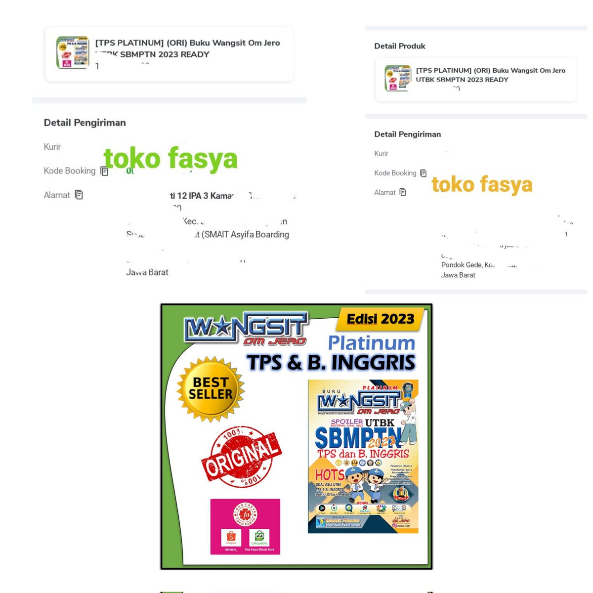 tokofasya's tweet photo. Buku Wangsit Platinum TPS 2023, original, bukan kertas fotocopyan
tanpa pre-order via tokped or shopee, gratis ongkir🤗.
https://t.co/orFdXrkVpg
https://t.co/AeUD98tiUk
#zonajajan #studytwt #studyacc #tps #tpswangsit #AMBISVERSE #snbt #sbmptn #wangsit #utbk #study https://t.co/K2B62u19Ga