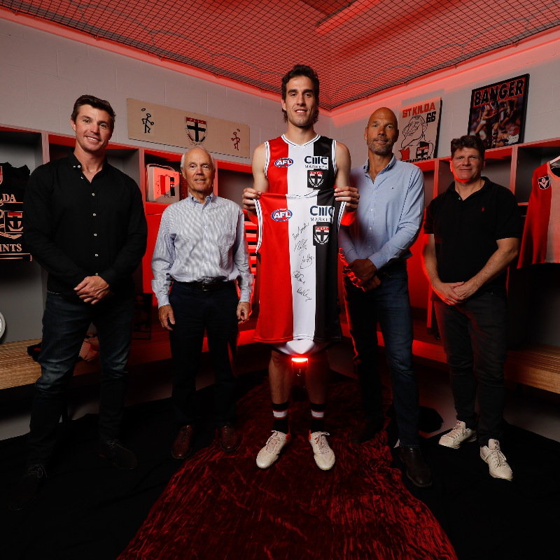 stkildafc's tweet photo. This one's special.

Enter for your chance to win a 2023 Home Guernsey signed by Lenny Hayes, Ross Smith, Max King, Stewart Loewe and Robert Harvey, thanks to @CMCMarketsAusNZ.