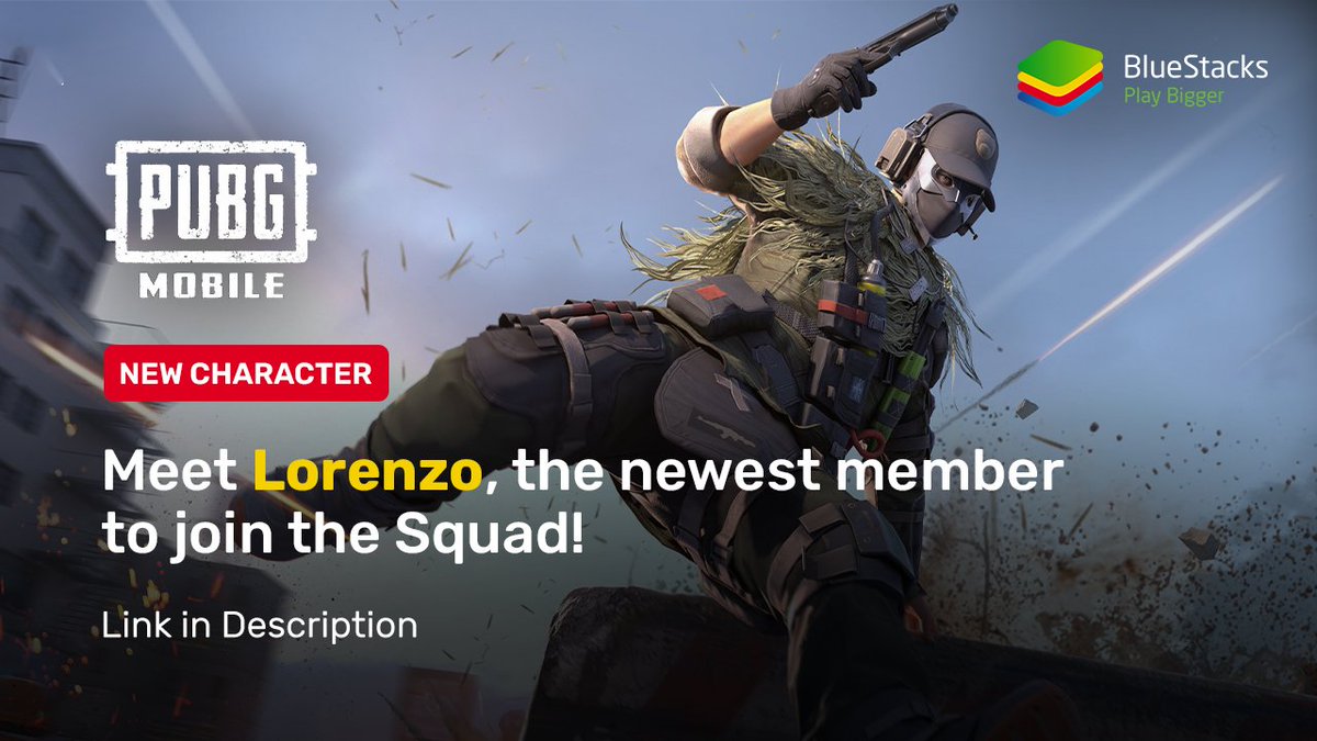 bluestacksinc's tweet photo. Meet Lorenzo, the Shrewd Veteran, the latest character added to #PUBGMobile.
Add him to your squad now:👉 https://t.co/e9jFRlgDQx
#BlueStacks #BlueStacks5 #PUBG #PlayonPC #PubgM #gaming #PUBG #pubgvideos #pubgmobilelive https://t.co/R2nK43qgVJ