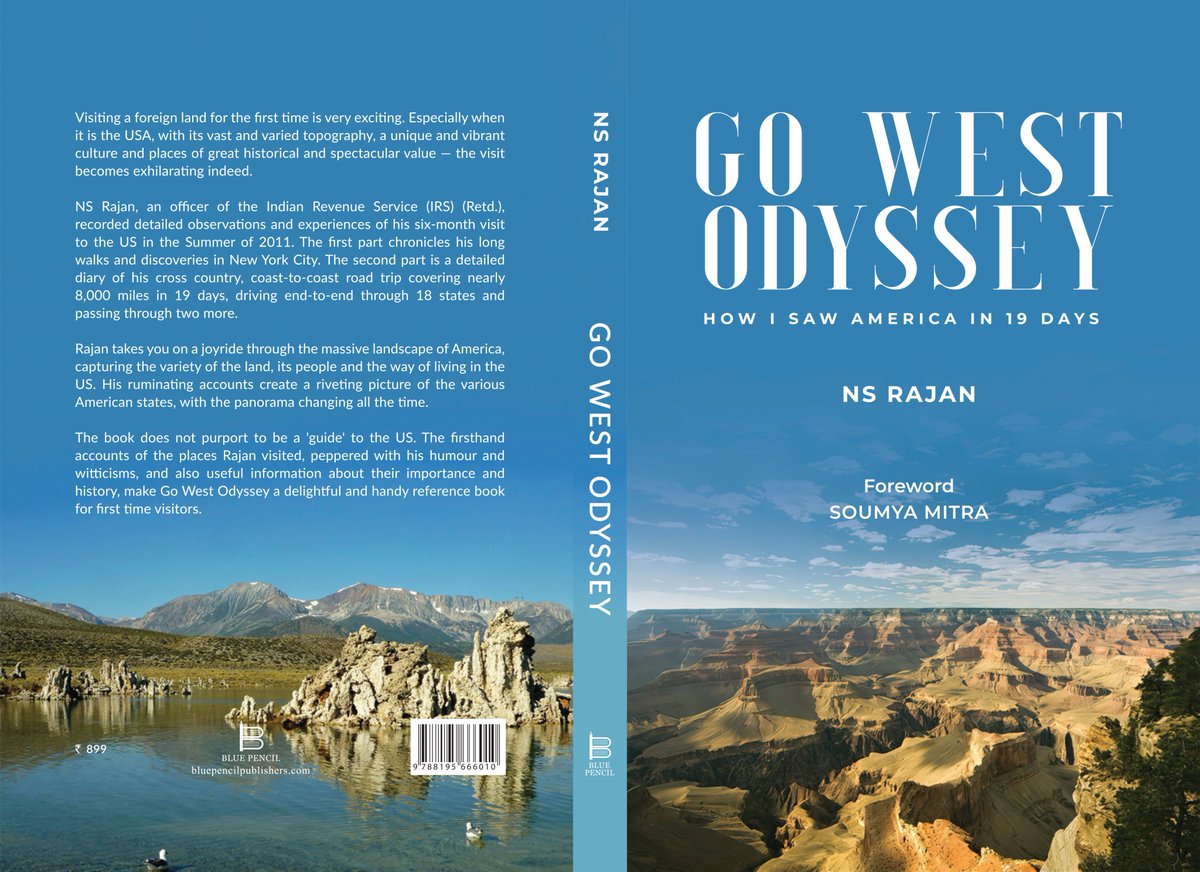 LnC_Silhouette's tweet photo. Take an armchair trip around the US with  
GO WEST ODYSSEY: How I Saw America in 19 Days
By NS Rajan
229 pages richly illustrated book 

Don't Miss 10% Discount!
Rs.809 only 
Amazon India: https://t.co/Q9xrJaJlCP 
Blue Pencil https://t.co/WbJLD5oUwX Free shipping on Blue Pencil https://t.co/8dYWEHPb5j