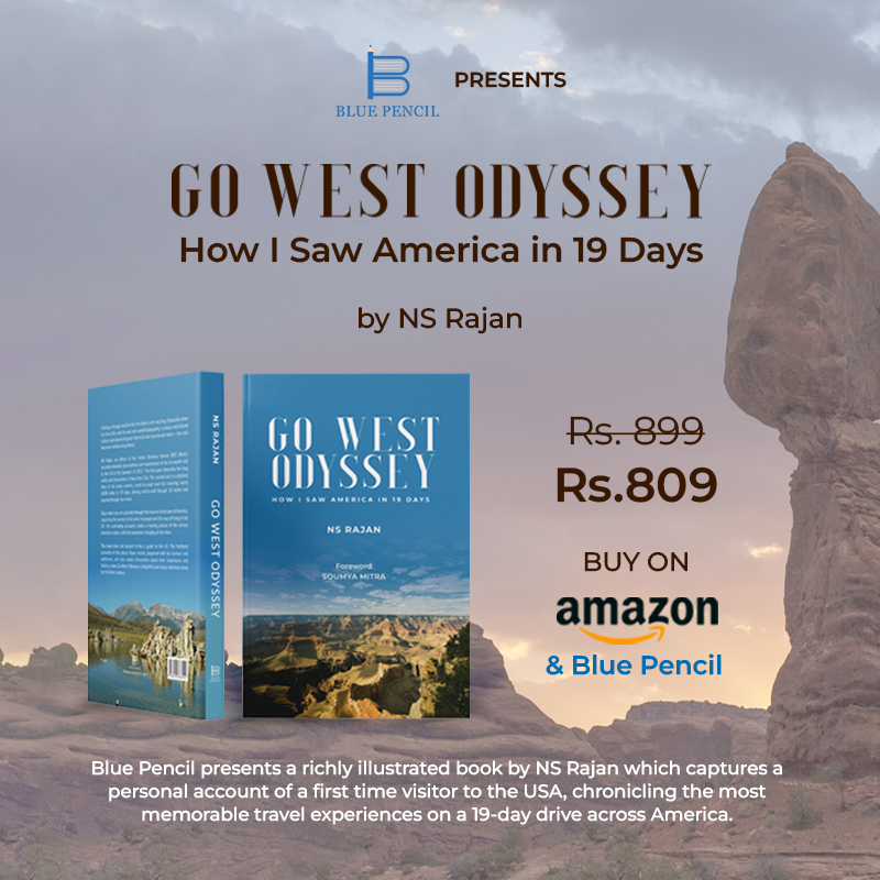 LnC_Silhouette's tweet photo. Take an armchair trip around the US with  
GO WEST ODYSSEY: How I Saw America in 19 Days
By NS Rajan
229 pages richly illustrated book 

Don't Miss 10% Discount!
Rs.809 only 
Amazon India: https://t.co/Q9xrJaJlCP 
Blue Pencil https://t.co/WbJLD5oUwX Free shipping on Blue Pencil https://t.co/8dYWEHPb5j