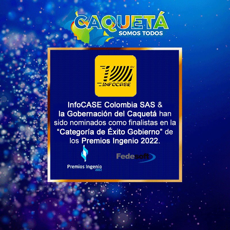 JMPinzon's tweet photo. La @GobCaqueta e @InfoCASECol son finalistas en la categoría "Caso de Éxito Gobierno" en el marco de los Premios Ingenio 2022 que organiza @FedesoftCol.

#AfiliadosFedesoft #Caquetá #CaquetáSomosTodos #ColombiaOrigenDeSoftware #GobiernoElectrónico #GobiernoDigital #IndustriaTI 😁 https://t.co/MEZc0kB9Au