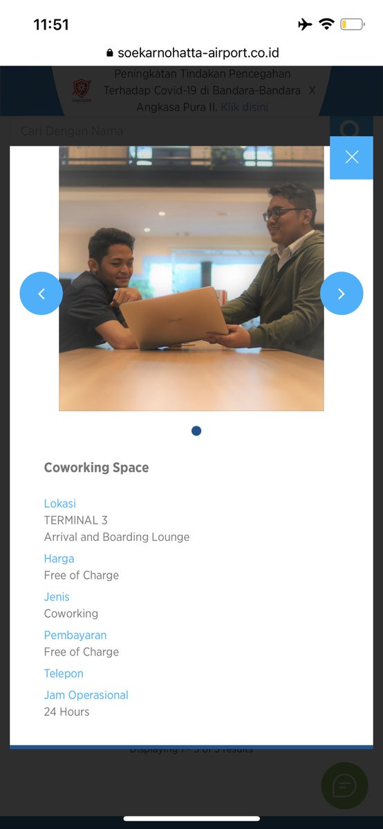 khansalina's tweet photo. @contactap2 halo min, saya ingin bertanya tentang US Coworking Space - APSPACE Terminal 3.
1. Apakah coworking space-nya masih beroperasi?
2. Menurut google maps, jam tutupnya pukul 17:00, tp menurut website https://t.co/33413NhhTx buka 24 jam. Mana ya yg betul? https://t.co/iBMeOXfkUs