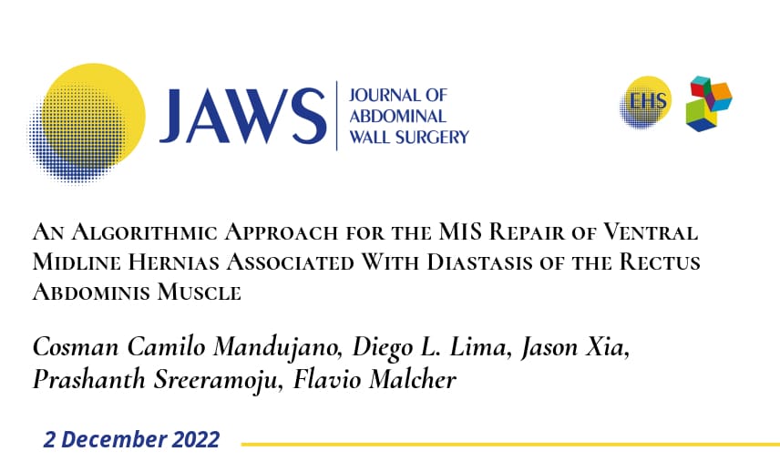 JoAWSurgery's tweet photo. https://t.co/kdV6lHrGly An Algorithmic Approach for the MIS Repair of Ventral Midline Hernias Associated With #DiastasisRecti

#HerniaSurgery #AWSurgery #OpenAccess #JoAWS https://t.co/Sc1yopg9eN