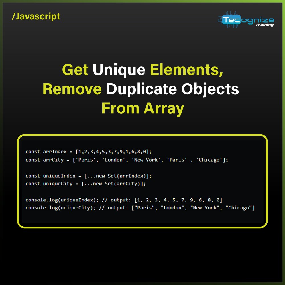 Tecognize's tweet photo. #tecognize #training #techtips #javascript #programming https://t.co/R6sGkoyKKK
