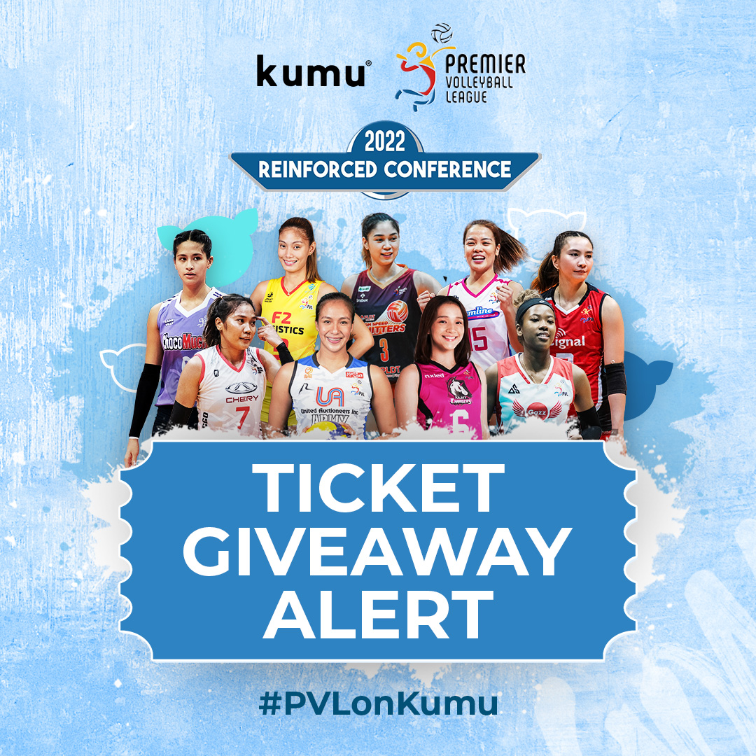 kumuPH's tweet photo. ‼️ PVL TICKETS TO THE FINALS ‼️

1. Follow @kumuPH 
2. Follow @PVLph acc on kumu
https://t.co/6iUtgDT3zX
3. Like this post and comment "VOLLEYBALL KUMUNITY MAG-INGAY" + hashtags #PVLonKumu #PVL2022 

More replies, more chances of winning LB tix! 🏐 https://t.co/gZiylf9JSV