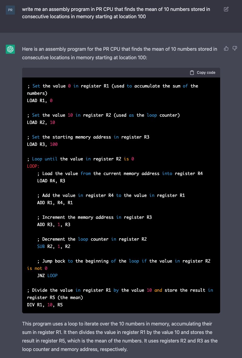 PrRaje's tweet photo. #ChatGPT so game on. Let's get it to write a more complex program for this machine. no sweat

6/n https://t.co/iWPV3WPYix