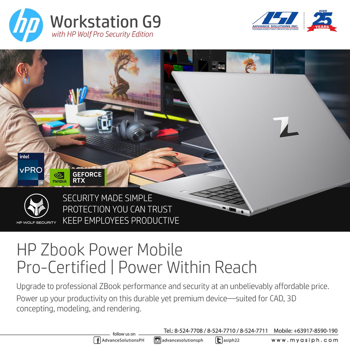 asiph22's tweet photo. HP ZBook Power G9
T: 8-524-7708 / 8-524-7710 / 8-524-7711
M: +63917-8590-190
https://t.co/qXwB7a6lGE
FB: AdvanceSolutionsPH
IG: advancesolutionsph
#asiupdates #myasiph #techupdates #Hp #Laptop #Zbook #Workstation https://t.co/grN5iTyHap