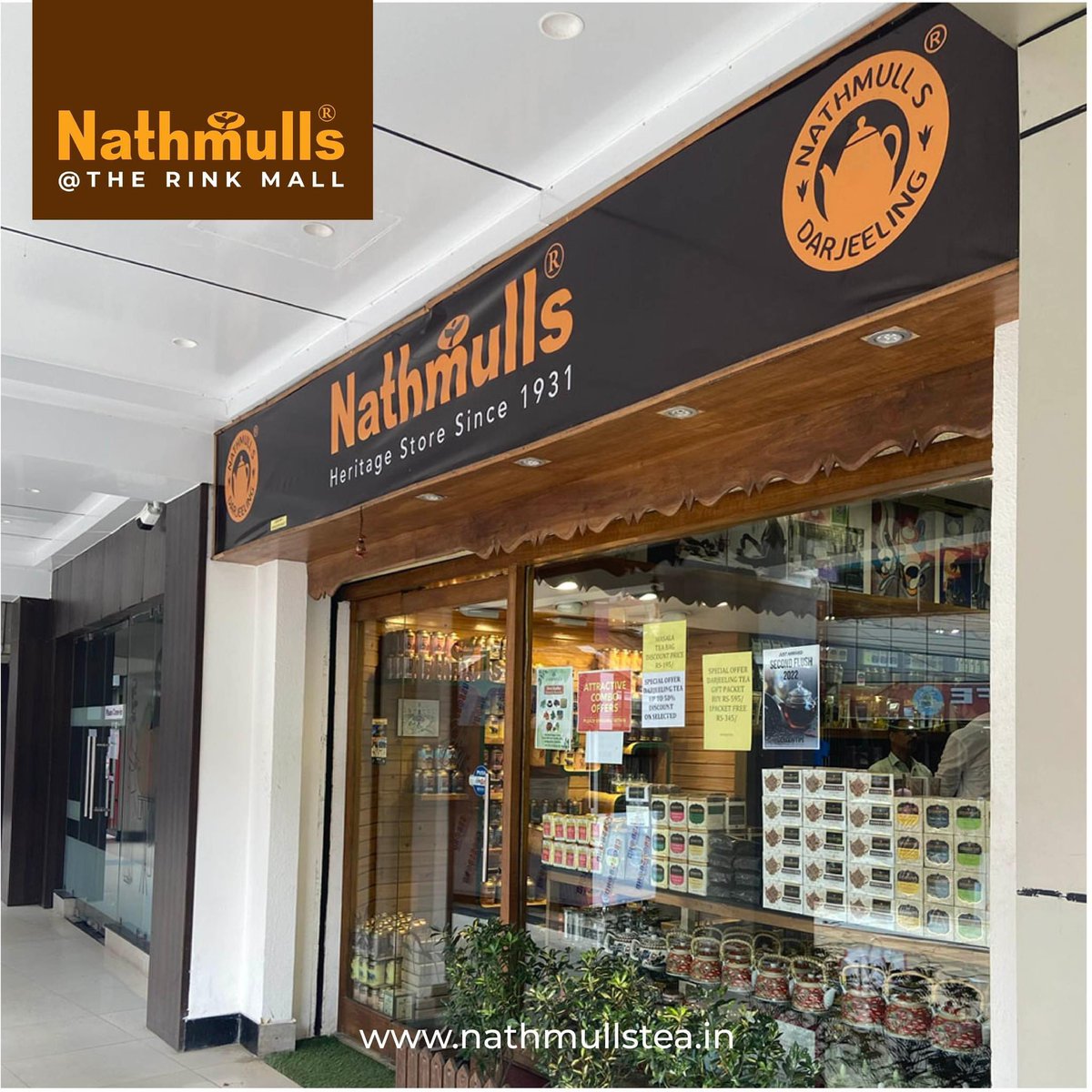 NathmullsTea's tweet photo. DROP IN AT OUR FLAGSHIP STORE -
ONLY AT RINK MALL, DARJEELING
#Nathmulls #heritage #darjeelingtea #tea #TheRinkMall #legacy #store #teastore #teashop #teaboutique https://t.co/ir2W1dZ9S2