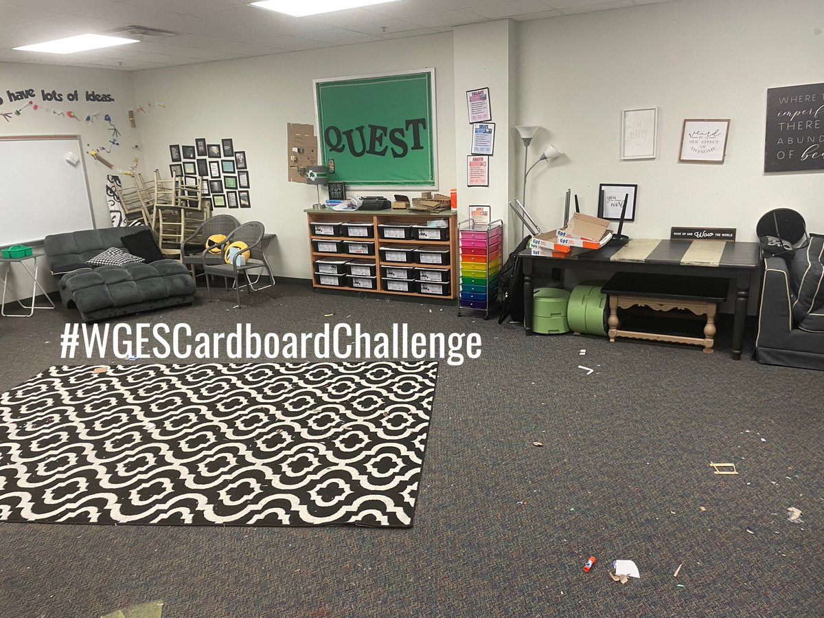 timmyGTI's tweet image. Excited to launch #WGESCardboardChallenge tomorrow… but also kinda excited to have our room back! 🙃 #flexibleseating #flexiblelearningenvironment #theGrove @WGESdragons