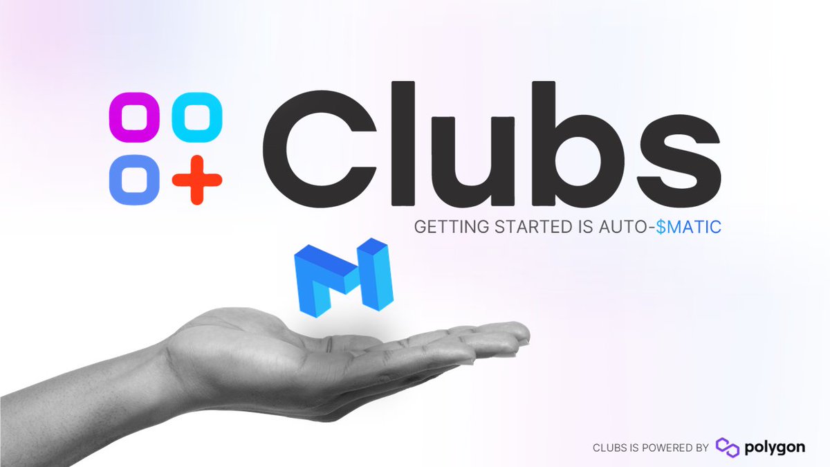poweredbyClubs's tweet photo. Early bird users of $DEV Protocol's "Clubs" platform will get their initial $MATIC gas fees covered. In a world where they say there's no such thing as a free lunch, somehow we're able to provide free #matic!

@0xPolygon powers #devprotocol, so that we can give power to creators. https://t.co/HwQaEa6RYg