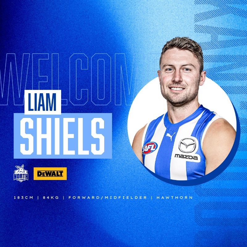 NMFCOfficial's tweet photo. Here to set a new standard.

Triple-premiership player Liam Shiels has put pen to paper with the Roos ✍️
