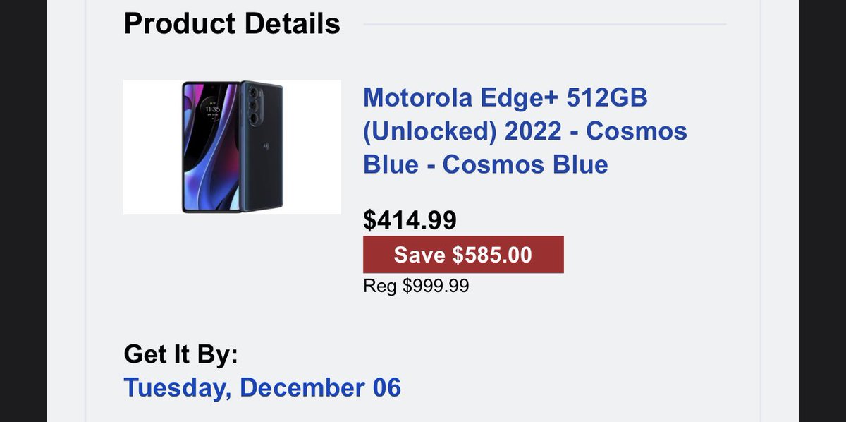 MrTechie_WTT's tweet photo. One of the best phone deals Iv gotten in a while. Anyone else curious to see how @MotorolaUS flagship holds up in 2022? 👀
#MrTechie #WeTheTechies https://t.co/aLmzXr9h7X