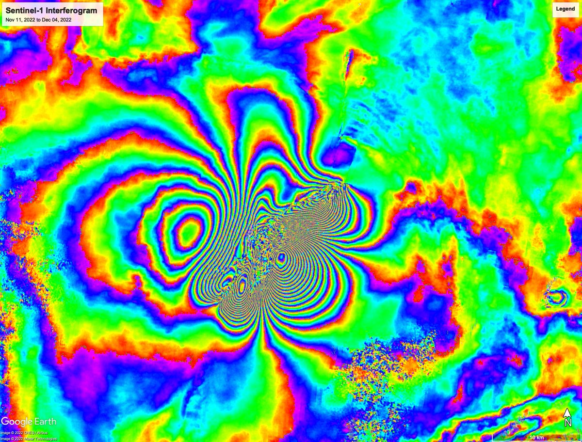 sandwell_david's tweet photo. Mauna Loa deformation and coherence from Sentinel-1 shows lava flows.
https://t.co/F1JDIJXzgu https://t.co/BvLoiLMY4x