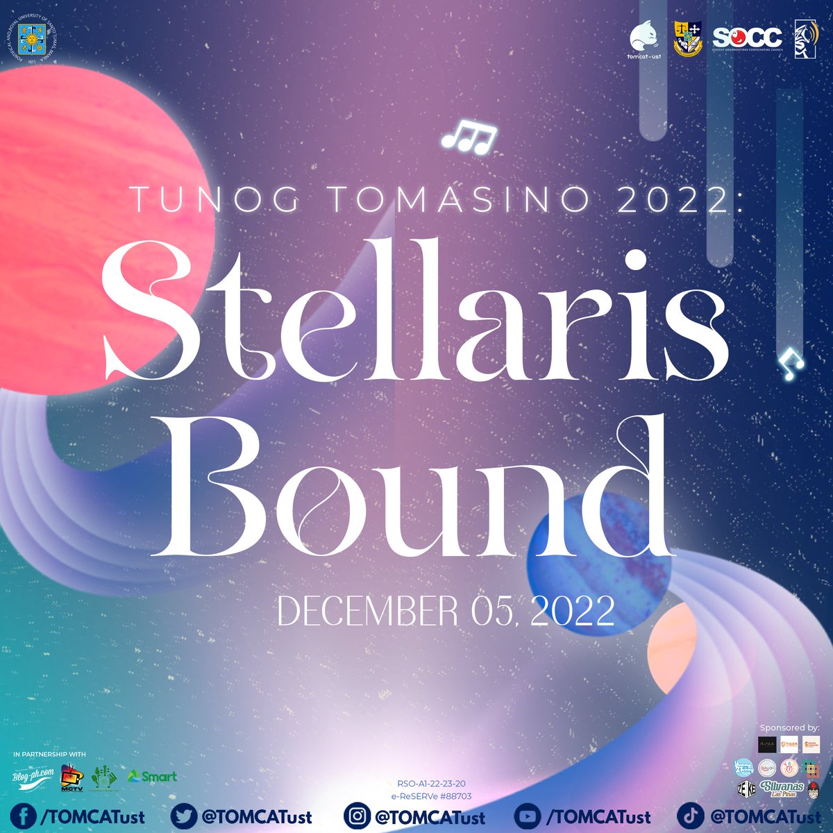 TOMCATust's tweet photo. Today is the day!
 
The much-awaited Tunog Tomasino is finally back on-site. Catch the performances of our fellow Thomasian artists live today at 4:00 pm.
 
Show your love and support by tweeting which band you are rooting for!

#StellarisBound
#TunogTomasino2022 https://t.co/onm8YjDhVm