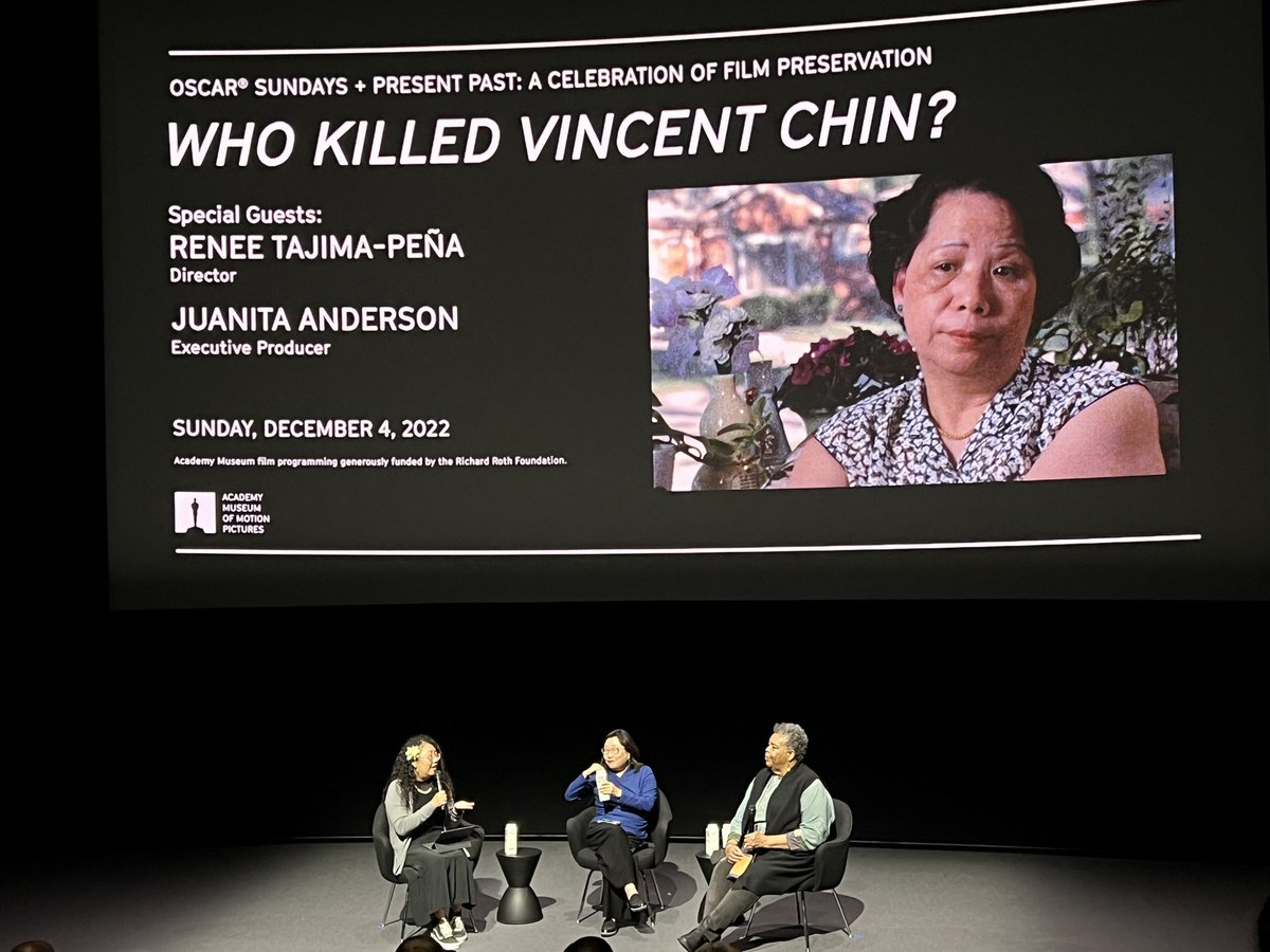 Powerful screening of the newly restored ‘Who Killed Vincent Chin’ with Director Renee Tajima-Pena and Executive Producer Juanita Anderson. The An all women of color creative team—LEGENDS.