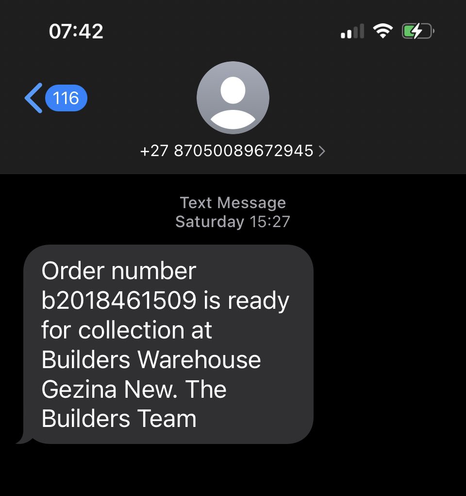CecilHarleyPTA's tweet photo. @BuildersSA Order 2018461509
Arrived at store on 4 Dec. to collect. Order not ready. Staff try to pick order while I wait. Only 2 of 4 items on order can found. I trust it can be resolved soon. https://t.co/5yk3lHi9Nn