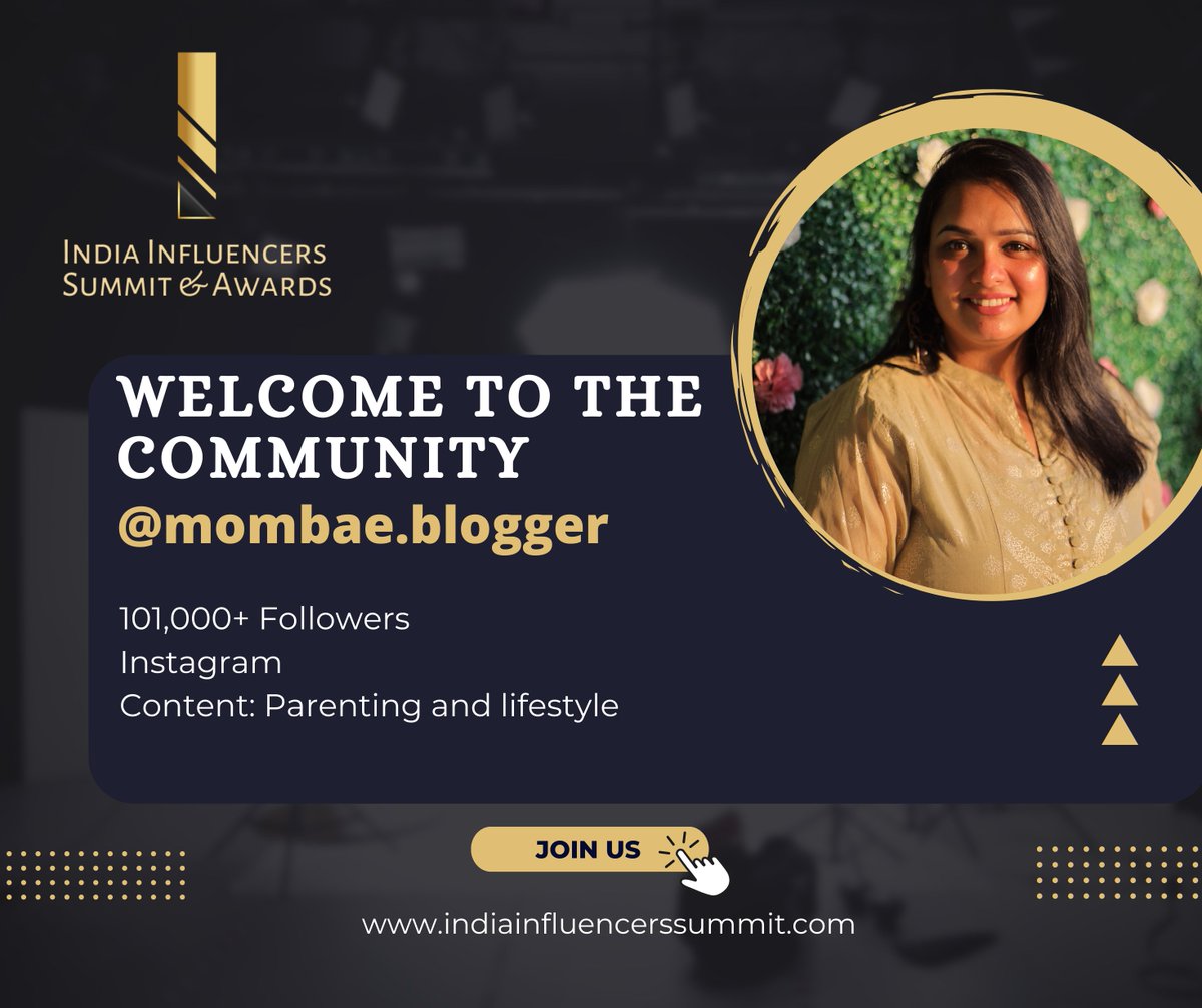 influence_india's tweet photo. Welcome aboard!
We are glad to welcome Ms. Stuti Agarwal to our exclusive community of influencers and content creators.
Excited to embark a remarkable journey together.

#experience #inaugural #awards #staytuned #influencers #influencermarketing #network #indiainfluencerssummit https://t.co/xBsGwIfsKu
