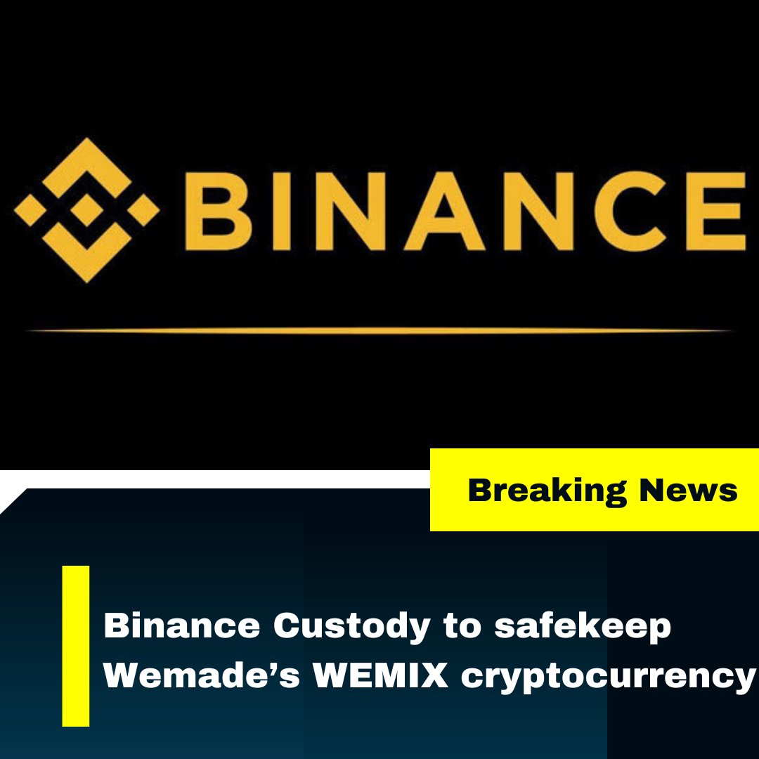 satoshintweet's tweet photo. Binance Custody to safekeep Wemade’s WEMIX cryptocurrency

#Binance #BNB #BNBChain #CryptoNews #cryptocurrencies https://t.co/e0Yr7nZqUy