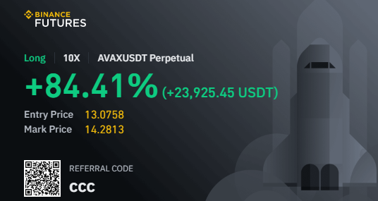 CryptoCoinCoach's tweet image. $AVAX hit the moon.

Are you longing it with us?

100 $BUSD for 1 random follower of mine that retweets this tweet.

#Binance #Kucoin #MEXCGlobal #CCCio