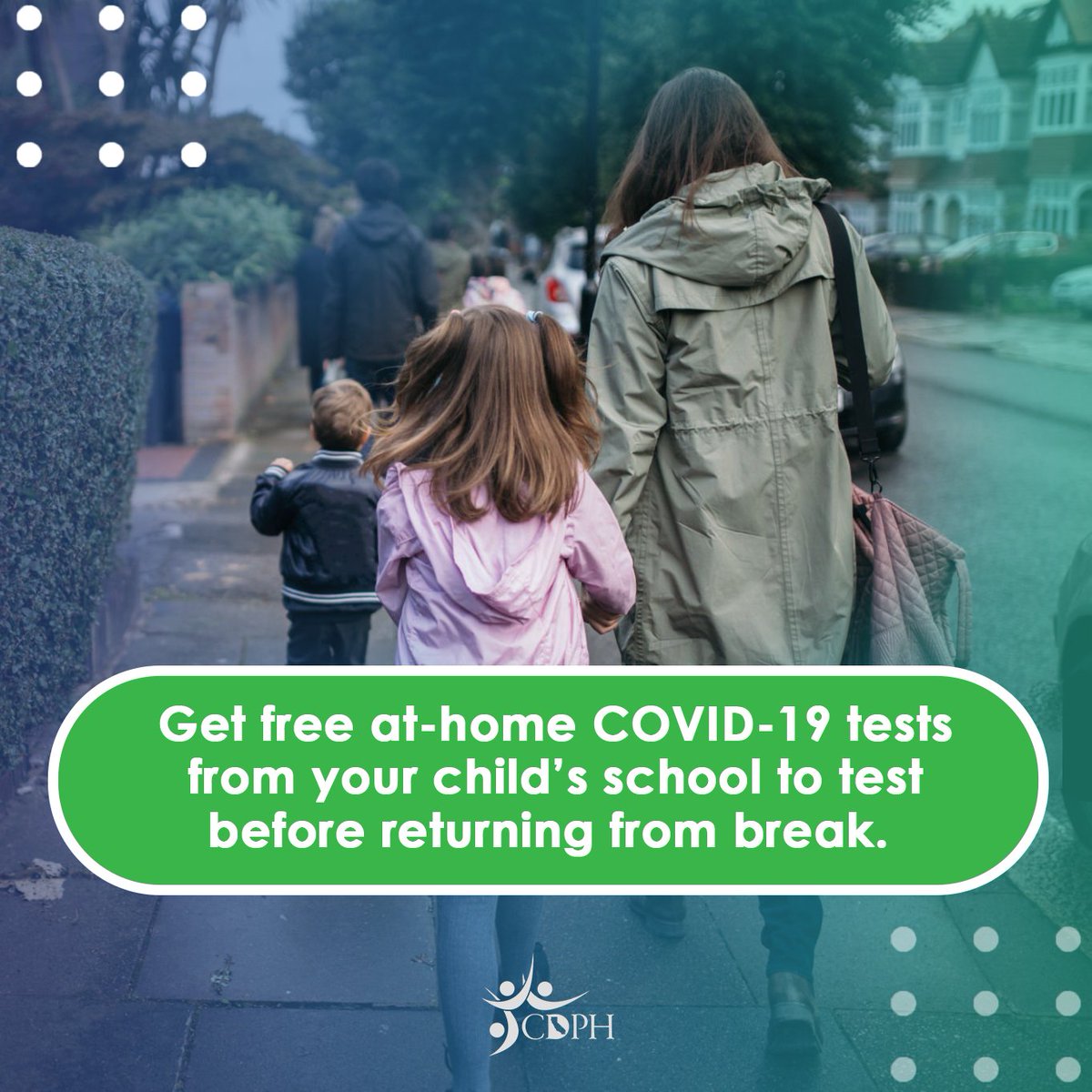 California is providing free at-home COVID-19 tests to K-12 schools in California to be used before returning from winter break. Contact your school to learn about the #OTCCOVID19Testing program.     
Learn about CA schools schools.covid19.ca.gov 
@CADeptEd