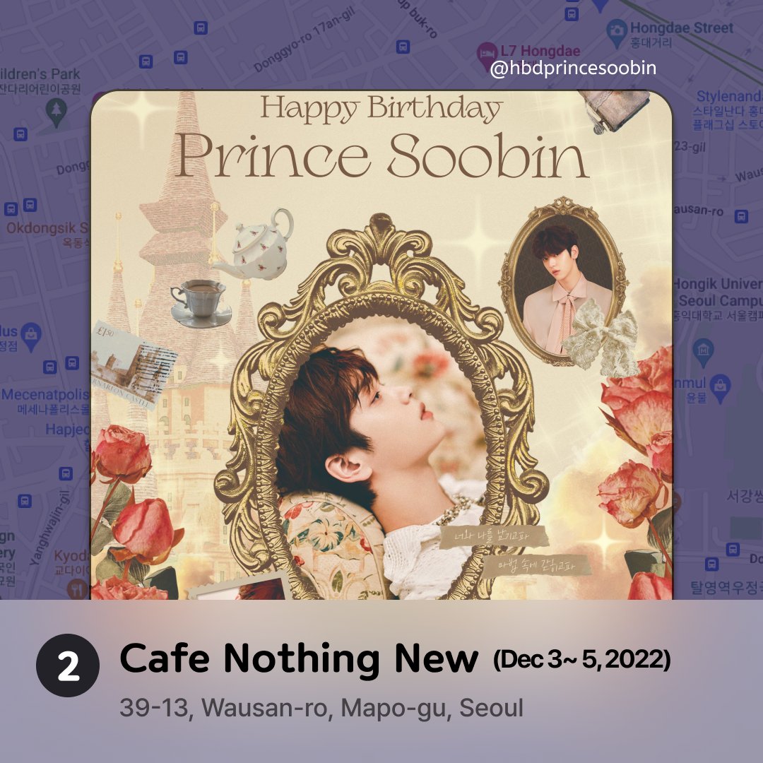 spot_kpop's tweet photo. 🎂2022 Birthday event cafe for TXT Soobin
Happy birthday Soobin!!🥳

1. NMW (Nearby Music World)
@SB_in_wdland
2. Cafe Nothing New
@hbdprincesoobin
3. Cafe Holyday
@soobin2022

#첫눈이창문을두드리듯이수빈이가온날
#SoobinTheEpitomeOfLove
#ふわふわもちもちスビンの誕生日 https://t.co/D3AqNJE80S