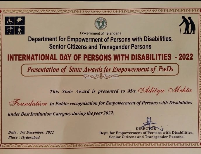 Adityacyclist's tweet image. It&apos;s a proud moment for us today! 

@AdityaMehtaF has won the State Award in Public Recognition for Empowerment of Persons with Disabilities under Best Institution Category for the year 2022.

 #stateaward #publicrecognition #empowerment #personswithdisabilities #bestinstitution
