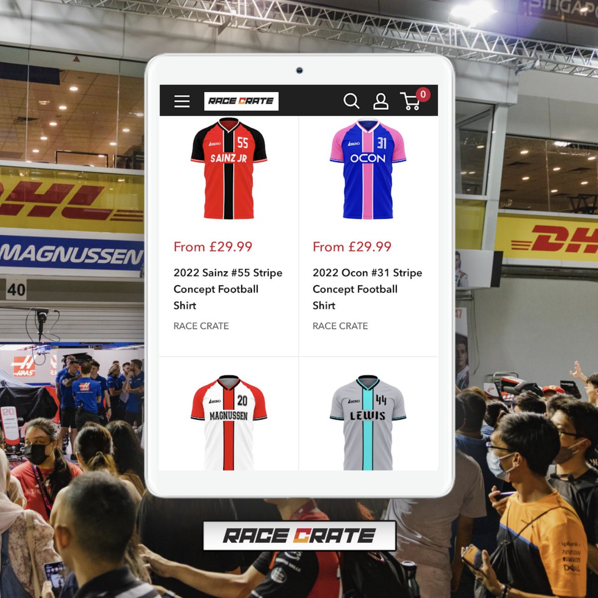 Football style shirts for every driver on the 2022 grid ⚽️

Shop now ➡️ bit.ly/racecratefootb…

#F1 #RaceCrate