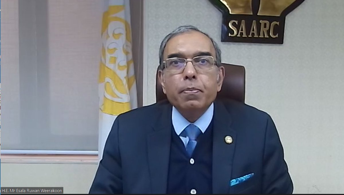 SSWA_UNESCAP's tweet photo. Plenary session, #6SDGForum & #SDC2022 H.E. Mr. Esala Ruwan Weerakoon, Secretary General @SaarcSec
Enhanced regional connectivity in terms of transport, digital, & people to people connectivity will substantially improve our chances of achieving #SDG2030
@UNESCAP @SDPIPakistan https://t.co/fxX2opgjFL