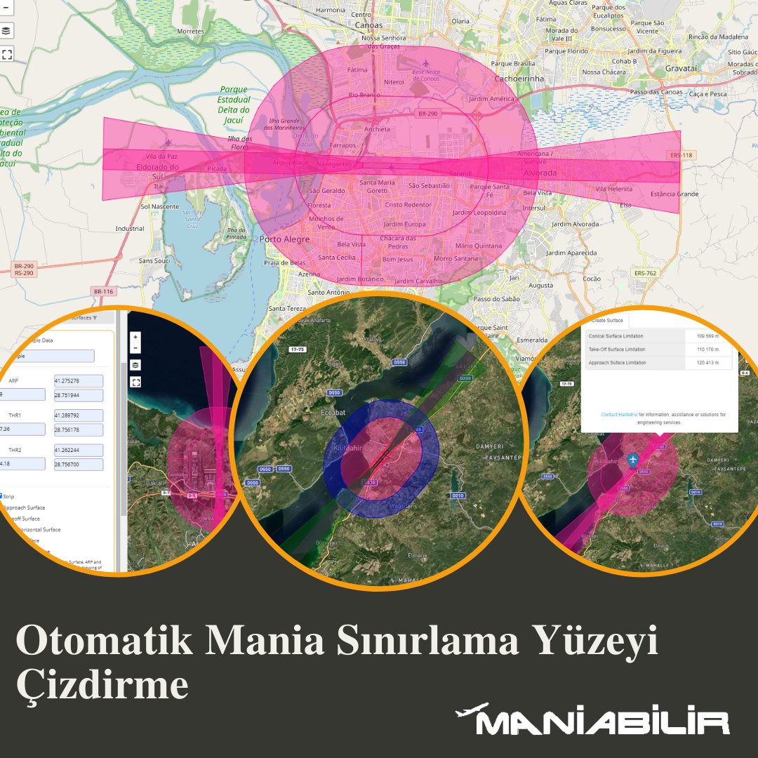 İstediğiniz havalimanının bilgilerini girerek Mania Sınırlama Yüzeyini kendiniz çizdirebilirsiniz.
.
#ols #obstacle #obstaclelimitationsurfaces #automaticdrawing #aviation #software #mania