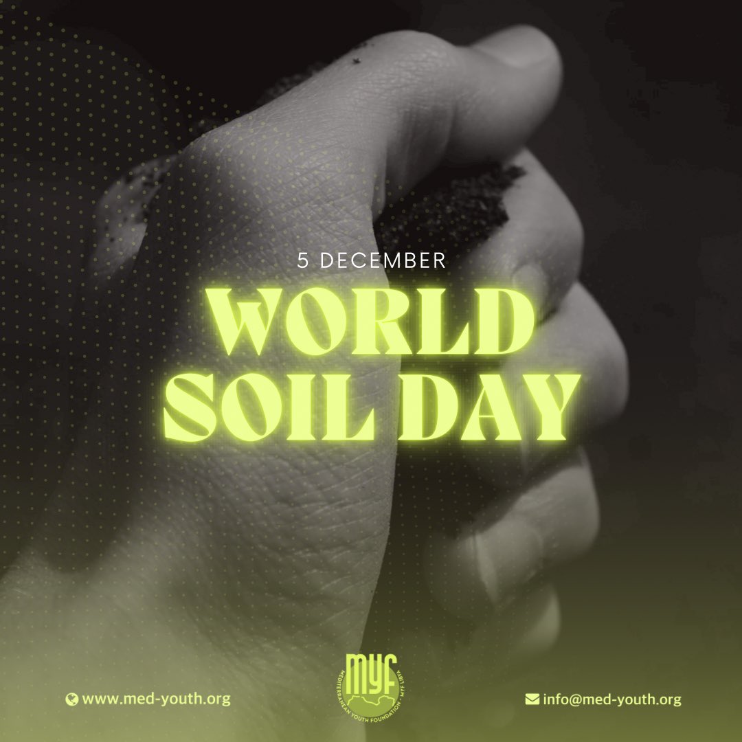 World Soil Day Celebration 2022 
World Soil Day (WSD) is held annually on 5 December as a means to focus attention on the importance of healthy soil and advocating for the sustainable management of soil resources.
#myf_libya #Mediterranean_youth_foundation_libya
#WorldSoilDay2022