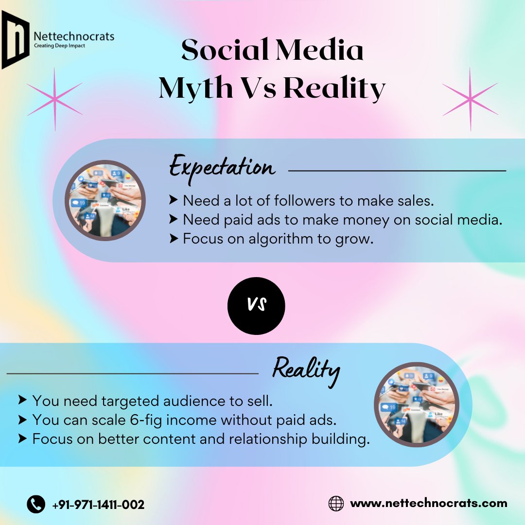 nettechnocrats's tweet image. Social media is an effective medium or channel, which can enhance business profitability in the shortest time frame.
#SocialMedia #socialmediamarketing #socialmediatips #DigitalMarketing #digitalmarketingagency #socialMediaDesign #digitalmarketingtips