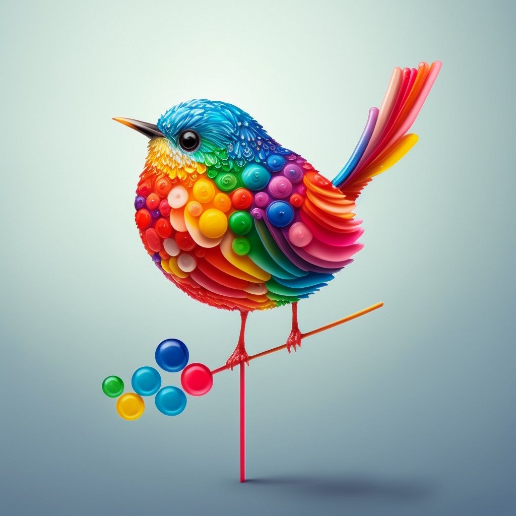 FlockingAI's tweet photo. Naomi (Sweet Sparrow)
A unique bird found in the magical forests of Mt. Kilimanjaro. It has the ability to transform into a lollipop, and makes a loyal and affectionate pet. A flock of Sweet Sparrows is called a "Cloud of Delights"

https://t.co/W3vaxAfiet
#FlockingAI #Art #Birds https://t.co/XV7pG9PrN5