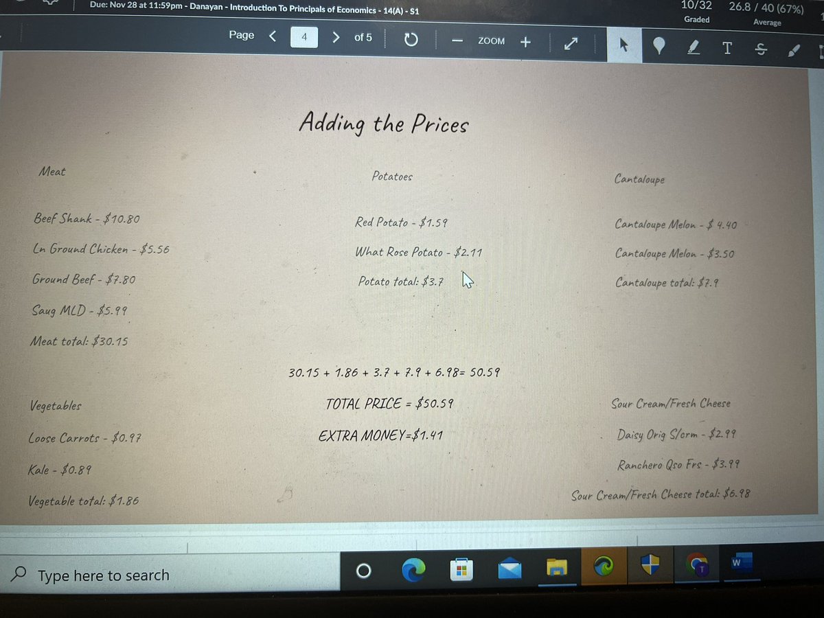 DanayanTalar's tweet photo. Ms. Danayan’s 6th grade Economics classes had a Grocery Store Challenge assignment. Here is one of the many amazing entries by a student! Such great work!!👏😔 https://t.co/hB8WjB84iY