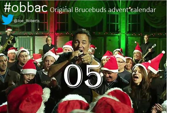 December 5th

youtu.be/_IXzAAKrsFE

#obbac #BruceBuds #EStreetNation
<a href="/springsteen/">Bruce Springsteen</a> #adventcalendar 
#Bruce #Springsteen