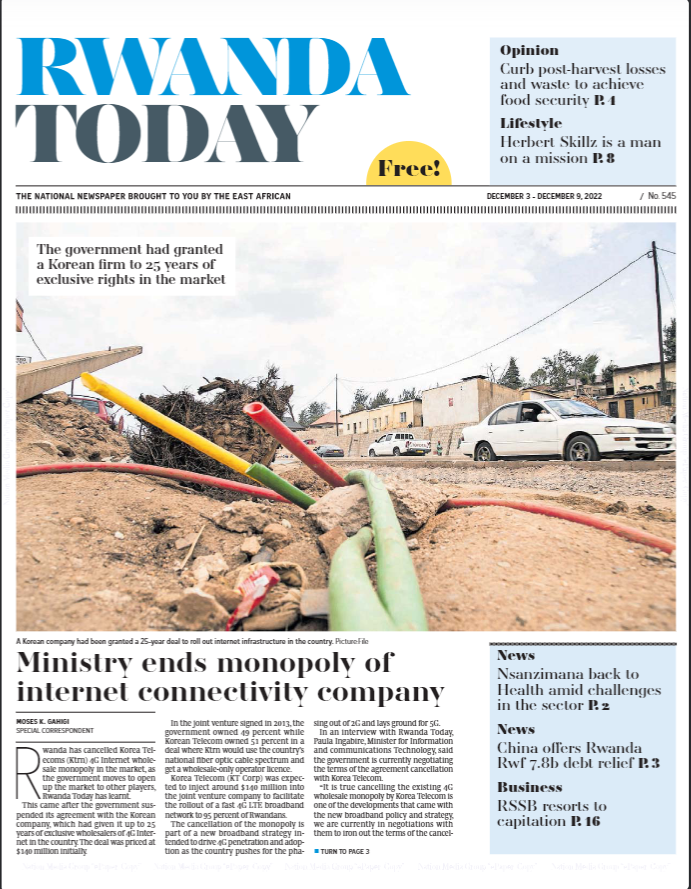 RwandaToday's tweet photo. In your @RwandaToday copy this week:
👉Nsanzimana back to Health amid challenges in the sector 
👉China offers #Rwanda Rwf7.8b debt relief 
👉EDITORIAL: Consider a good public-private partnership deal; value will follow

Read more @ https://t.co/YD9yL226BF https://t.co/7Nb7jDTXgY