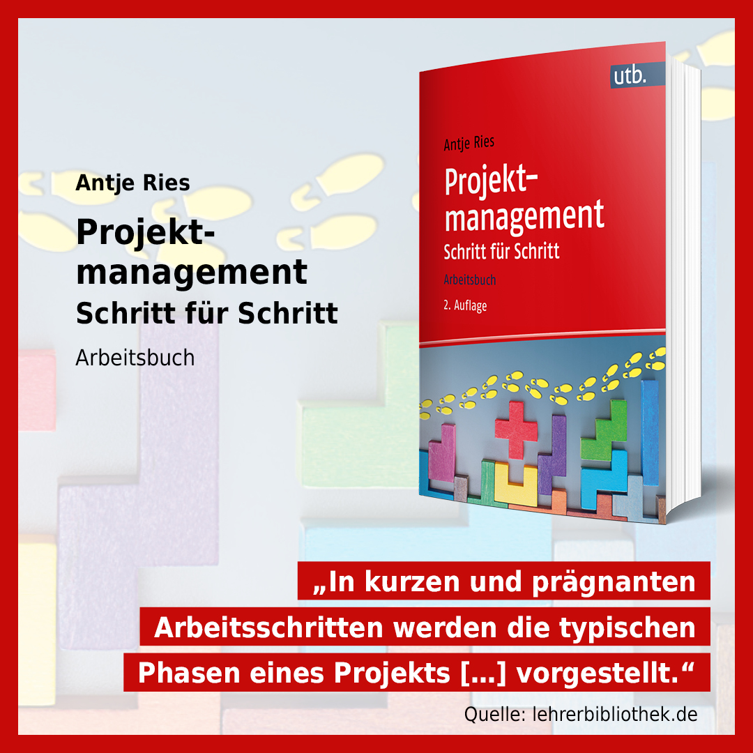 Eine schöne #Rezension zu "Projektmanagement Schritt für Schritt" (Antje Ries). Wer Schritt für Schritt erfahren möchte, wie #Projektmanagement funktioniert, dem sei dieses Buch wärmstens empfohlen:
narr.de/projektmanagem…

<a href="/utb_stuttgart/">UTB Verlag</a> #uvkverlag #vernarrtinwissen