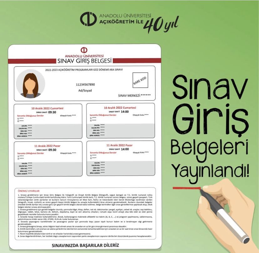 ANADOLU AÖF PAYLAŞIM (@aofuniversitesi) on Twitter photo 