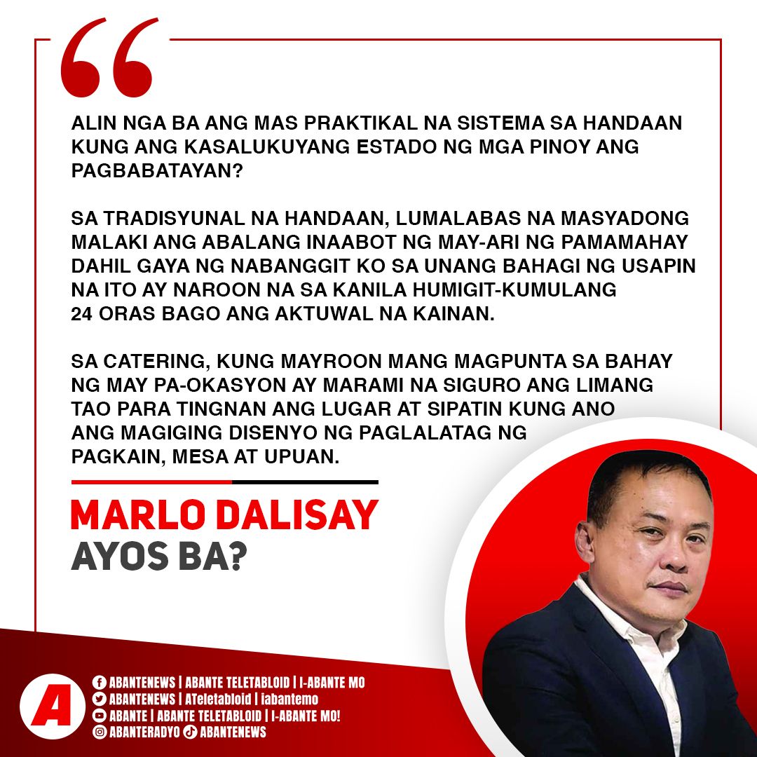 AbanteNews's tweet photo. #AyosBa? ni Marlo Dalisay ngayong Disyembre 5, 2022.
Basahin buong column: https://t.co/VHBa9u8xU3 https://t.co/69GbWlPs8x